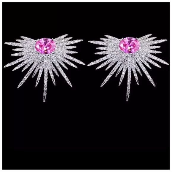 The Kamaly Starburst Zircon Earrings - Picture 4 of 8